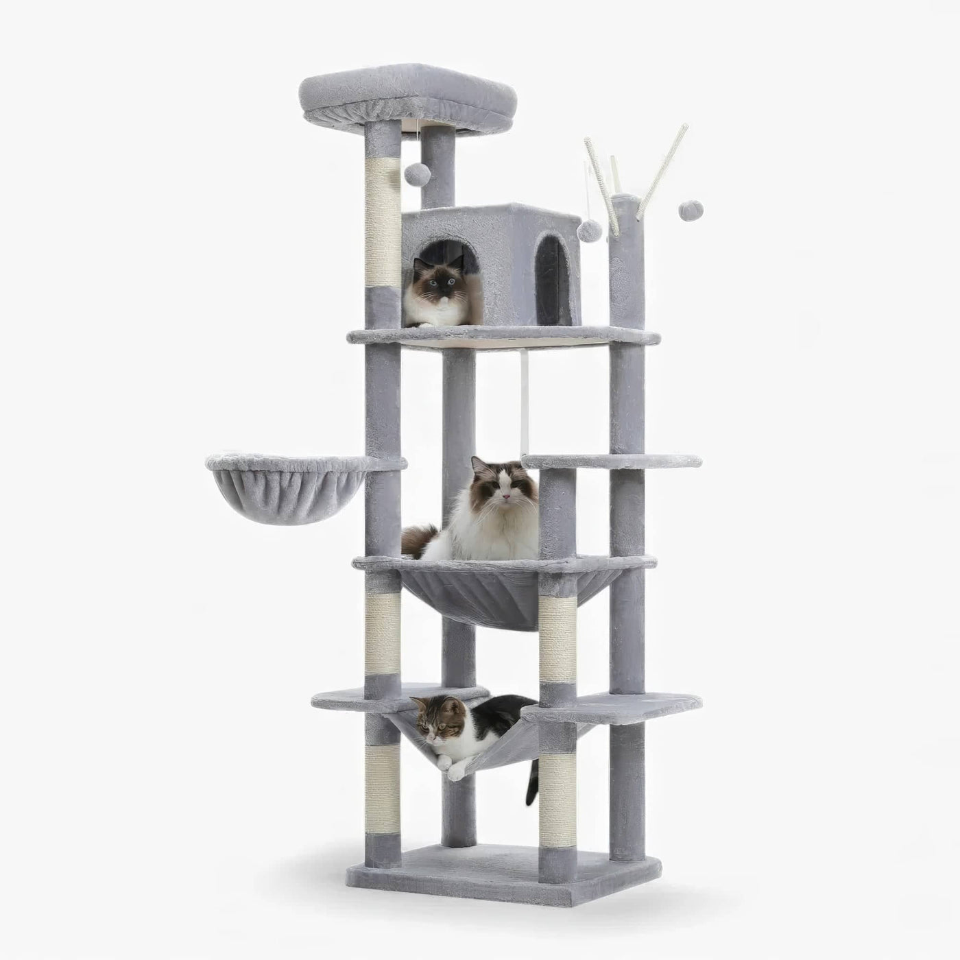 Arbre à chat - Argenté