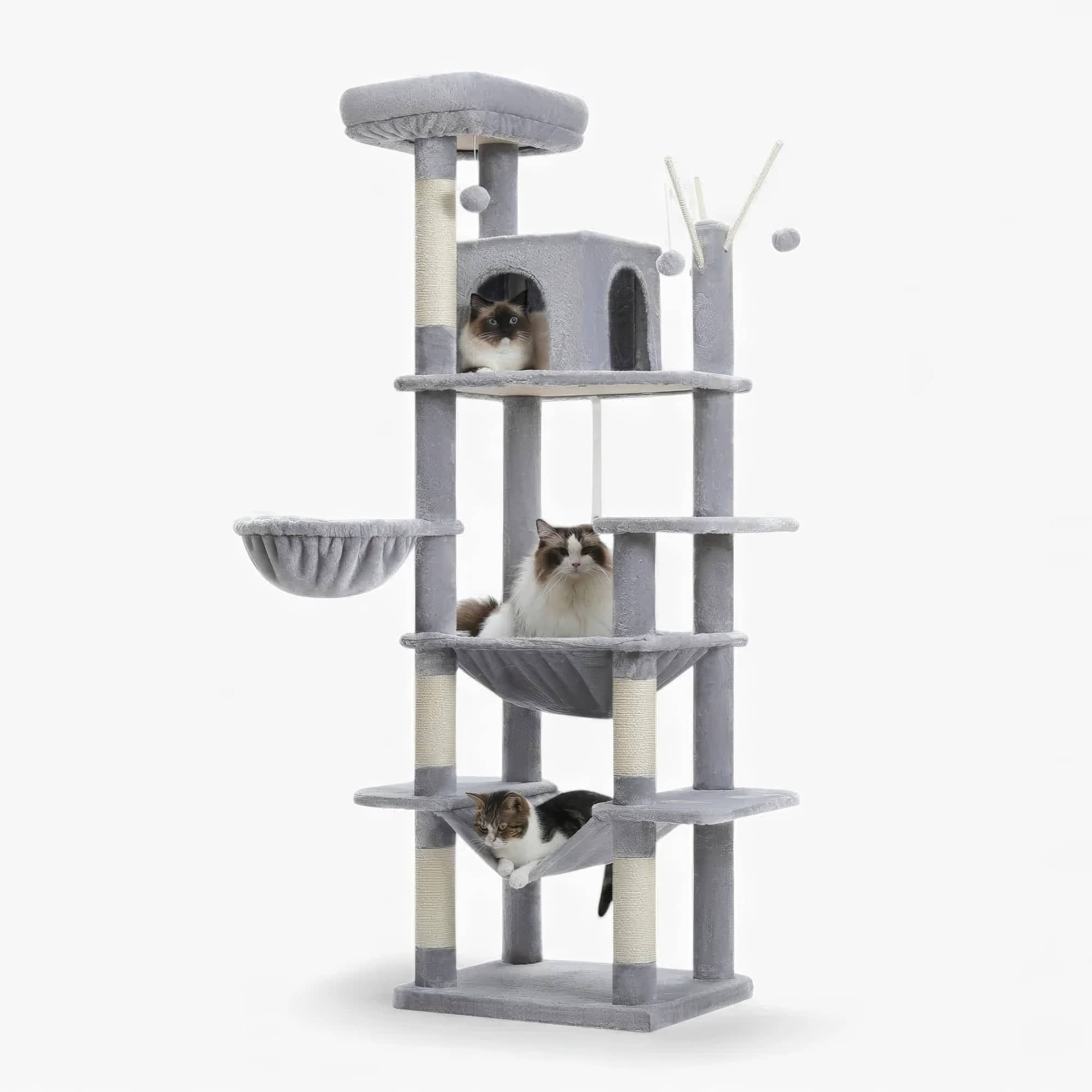 Arbre à chat - Argenté