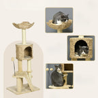 Arbre à chat design beige