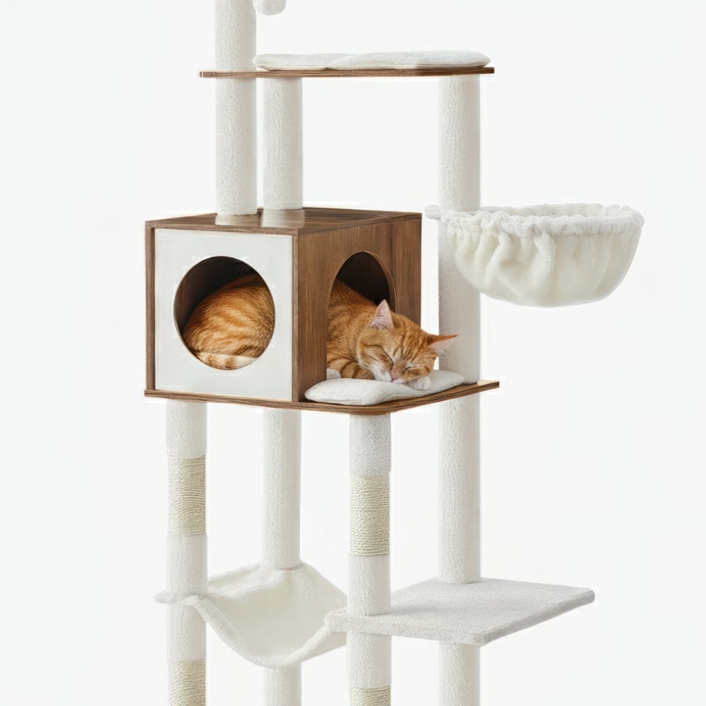 Arbre à chat design blanc