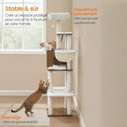 Arbre à chat design blanc