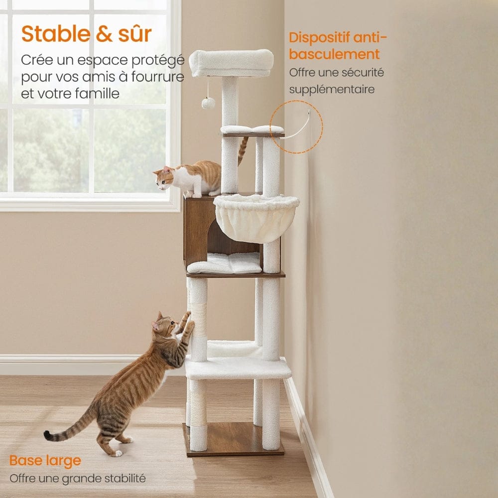 Arbre à chat design blanc