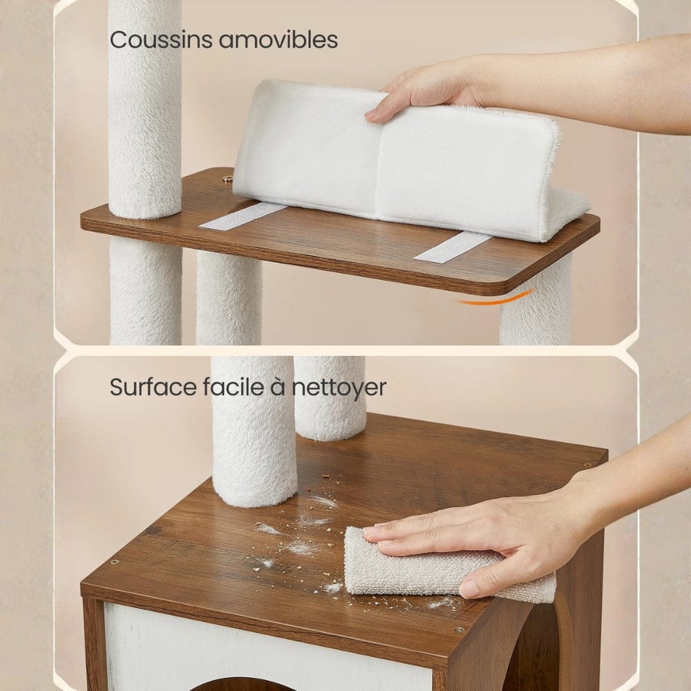 Arbre à chat design blanc