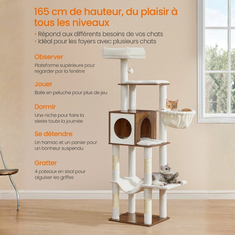 Arbre à chat design blanc