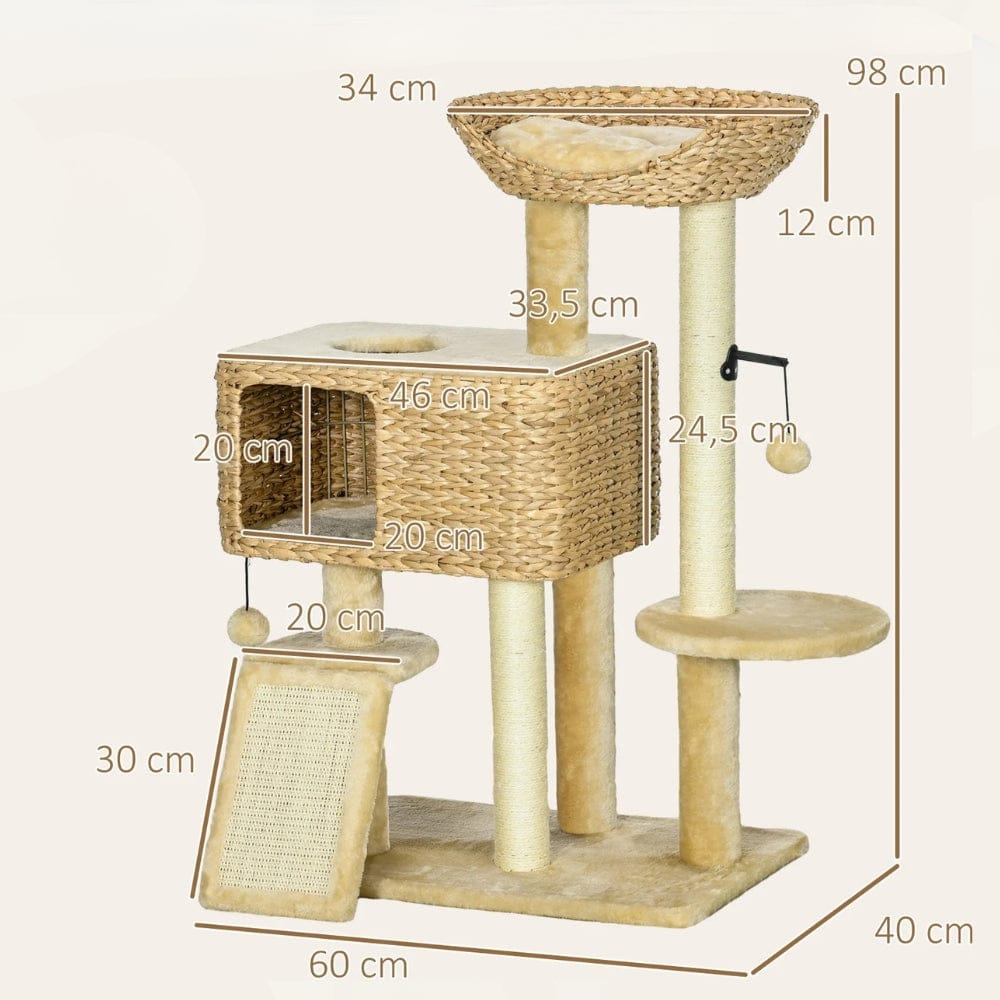 Arbre à chat design crème