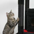 Arbre à chat griffoir noir