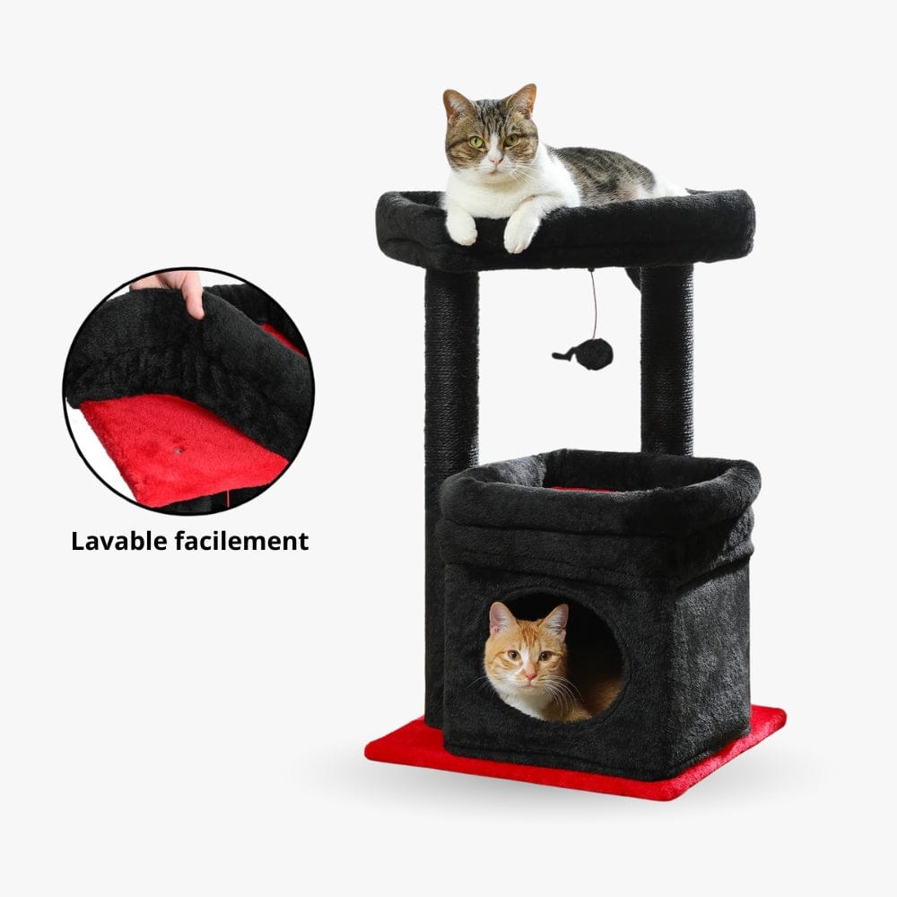 Arbre à chat griffoir noir