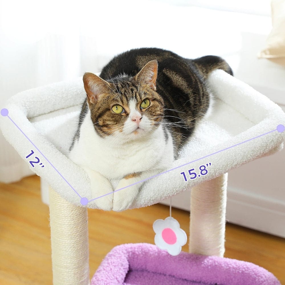 Arbre à chat griffoir violet