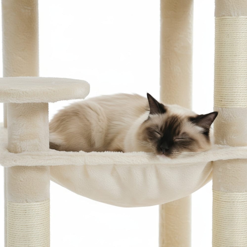 Arbre à chat hamac beige