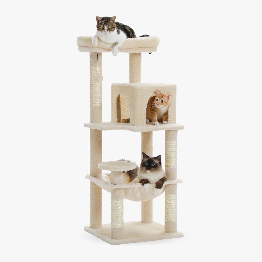 Arbre à chat hamac beige