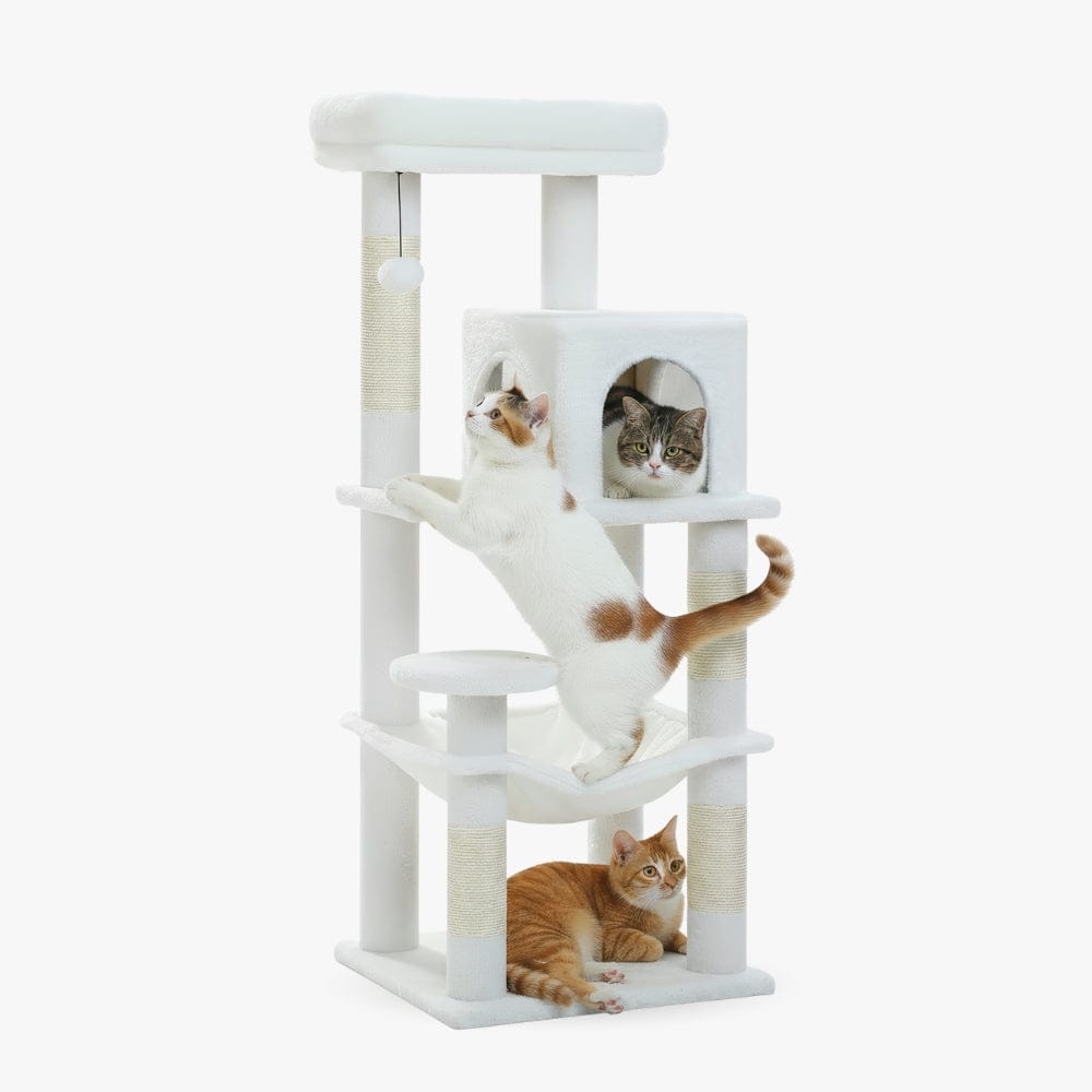 Arbre à chat hamac blanc