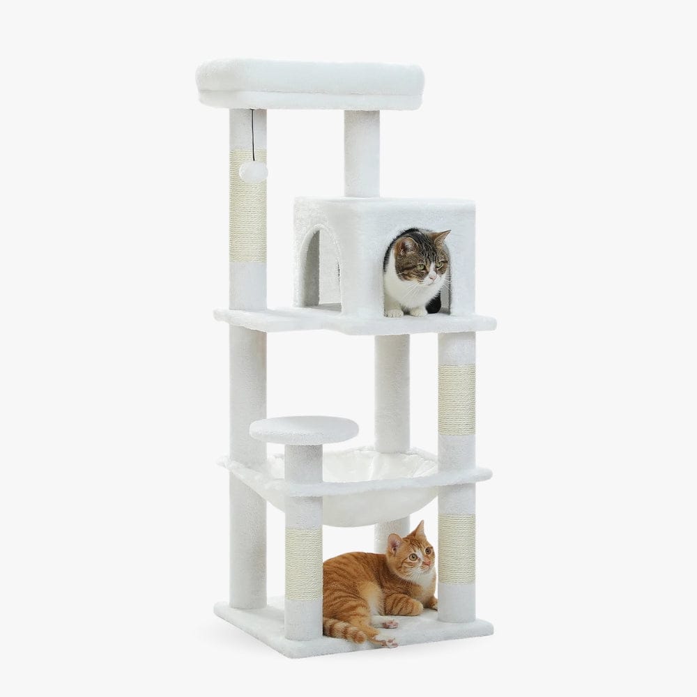 Arbre à chat hamac blanc