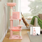 Arbre à chat hamac rose