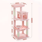 Arbre à chat hamac rose