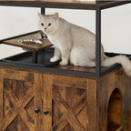 Arbre à chat litière marron