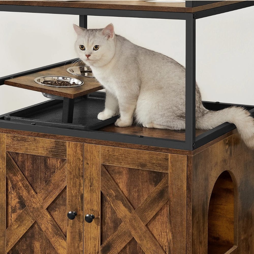 Arbre à chat litière marron