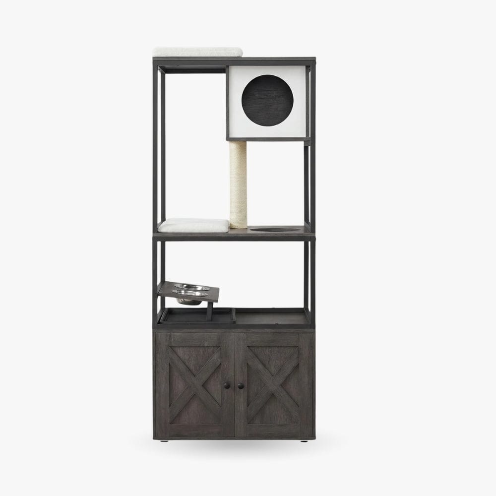 Arbre à chat litière noir