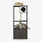 Arbre à chat litière noir