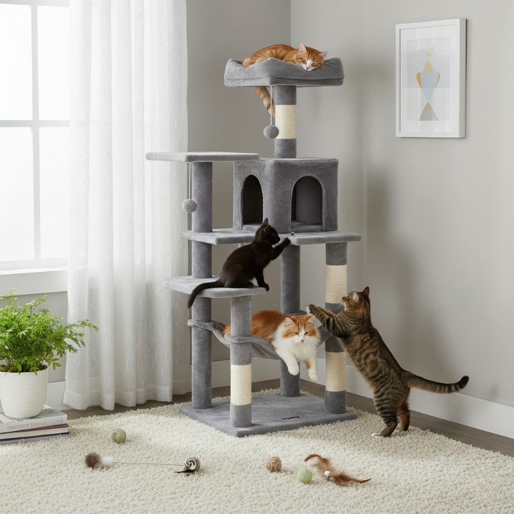 Arbre à chat maine coon anthracite