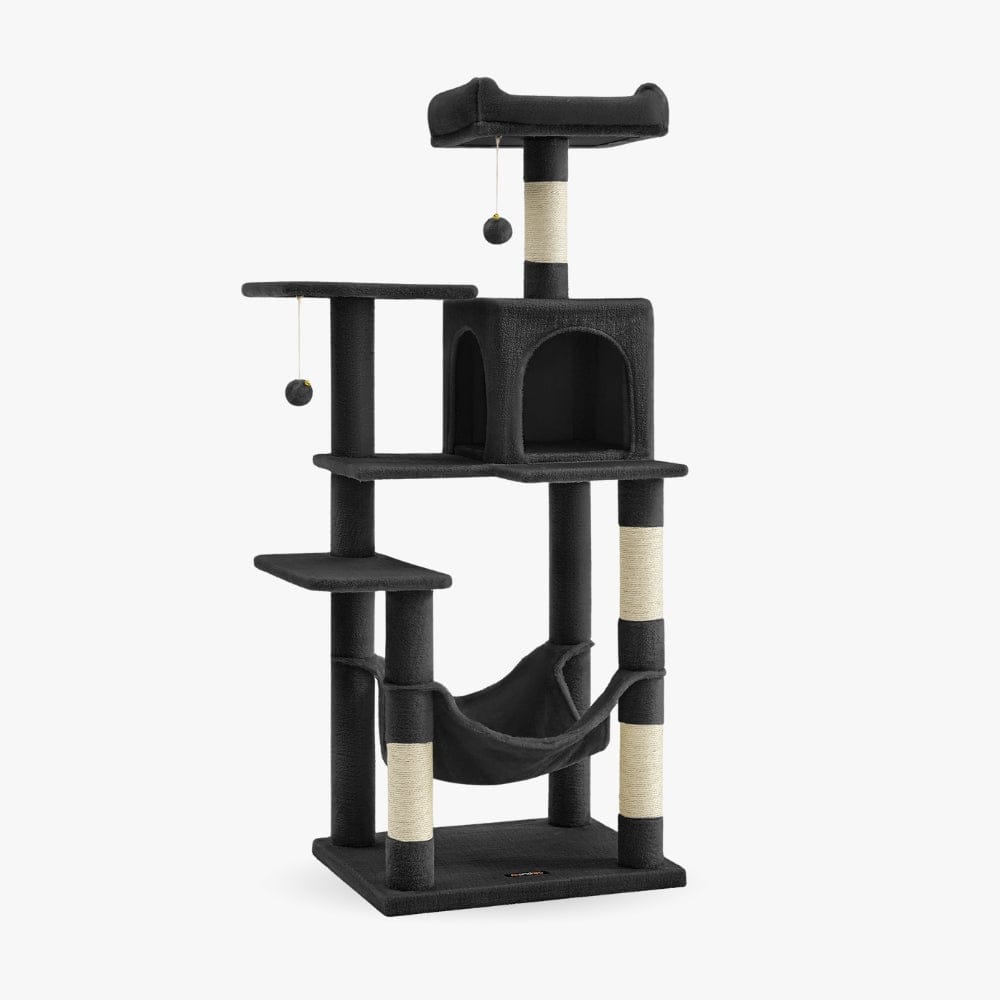 Arbre à chat maine coon noir