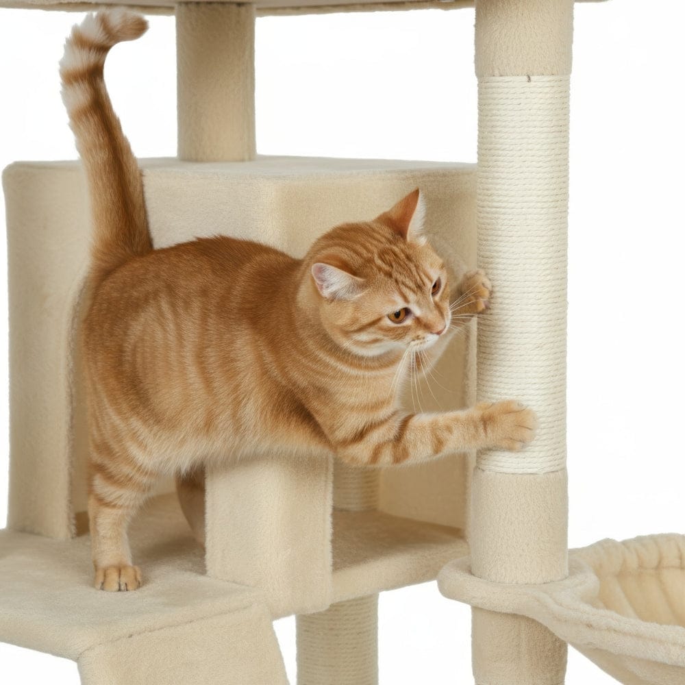 Arbre à chat moyen beige