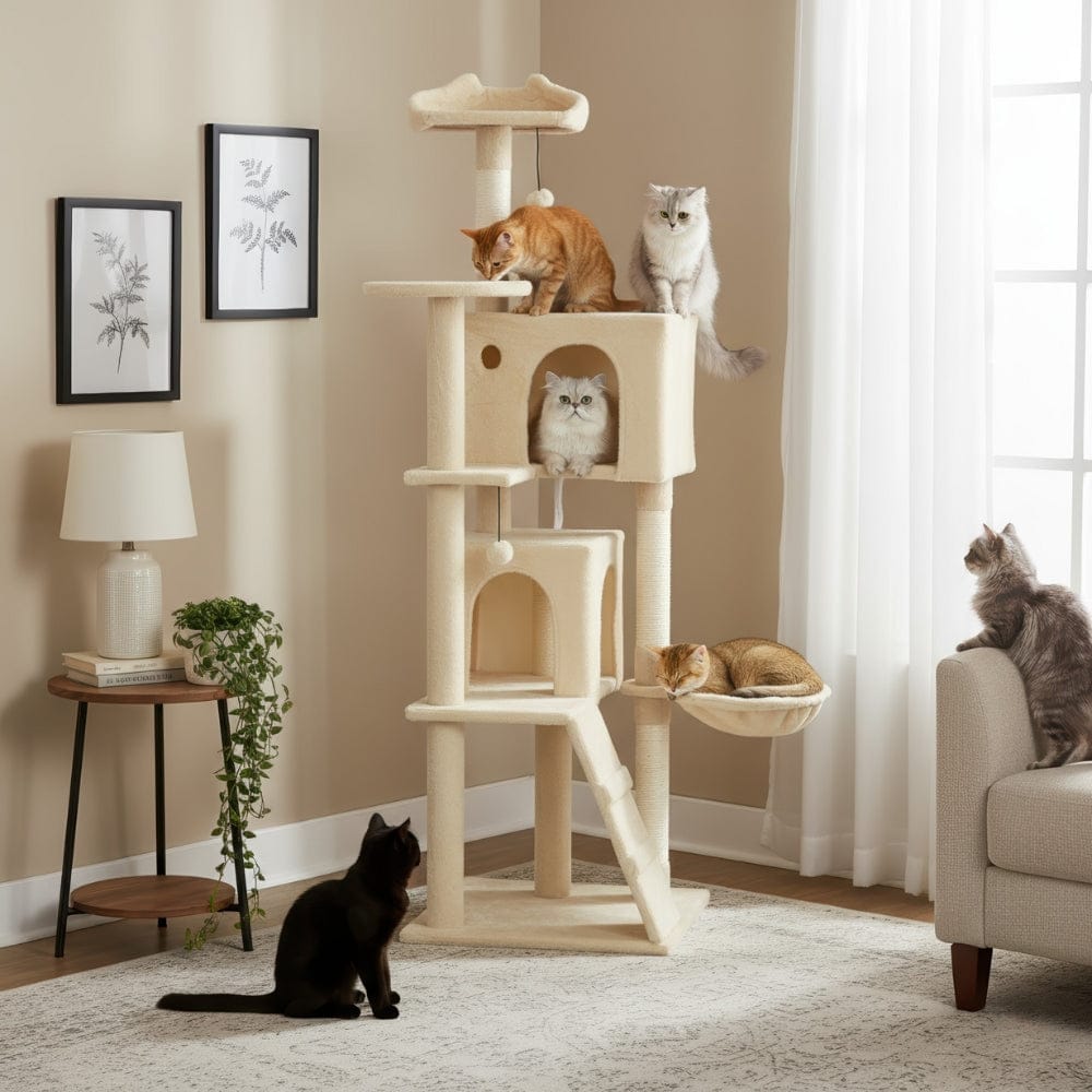 Arbre à chat moyen beige