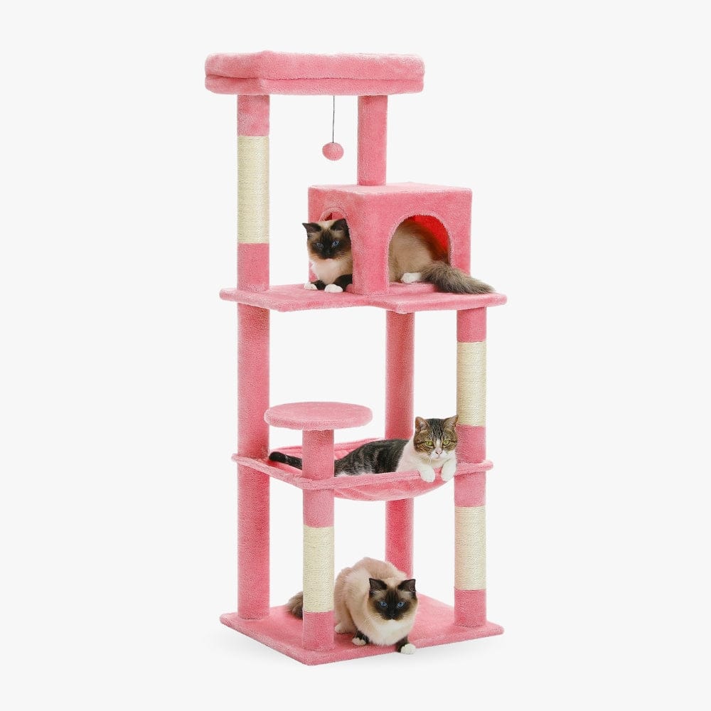 Arbre à chat moyen rose