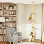 Arbre à chat plafond beige