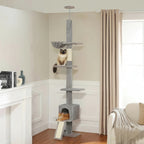 Arbre à chat plafond gris