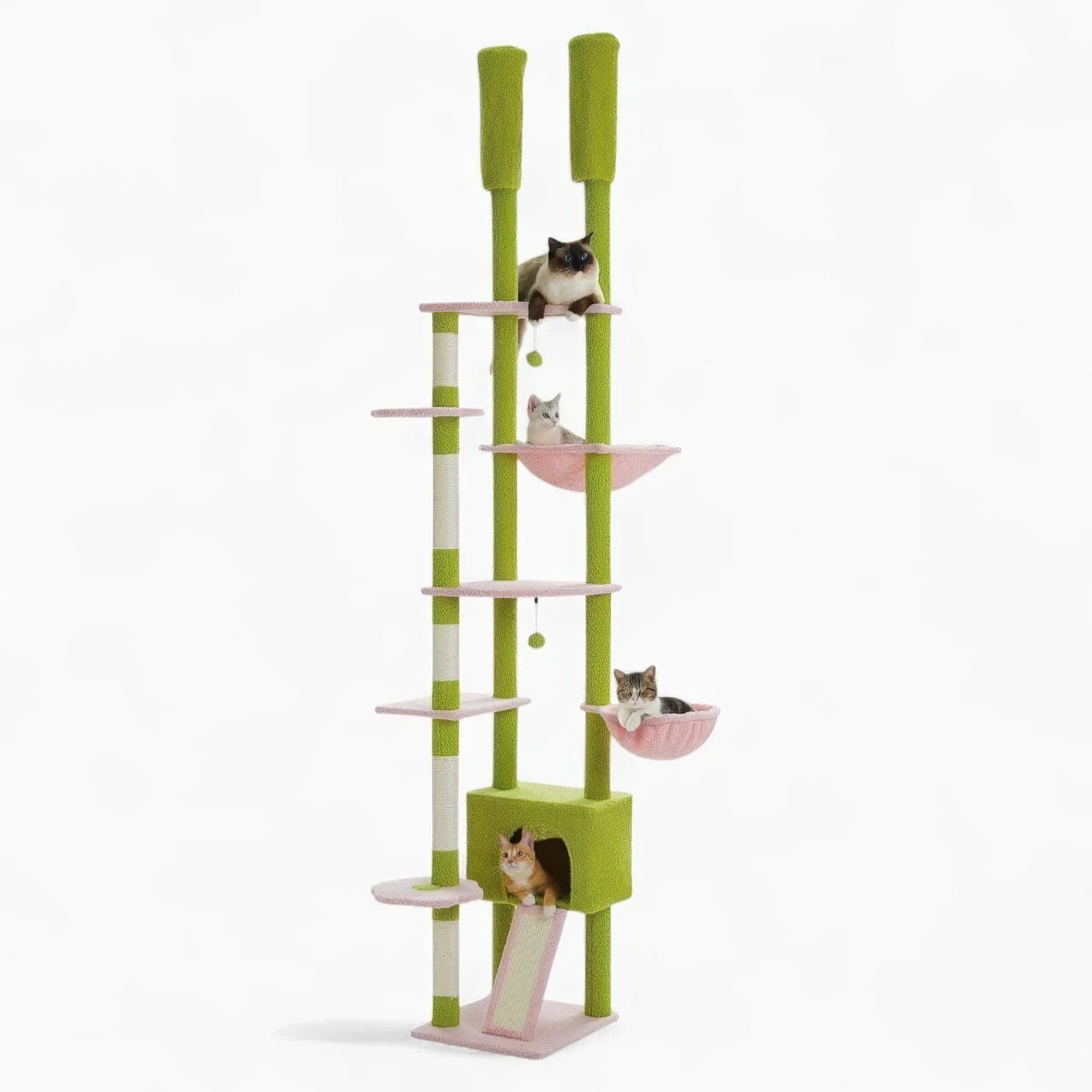 Arbre à chat plafond kaki