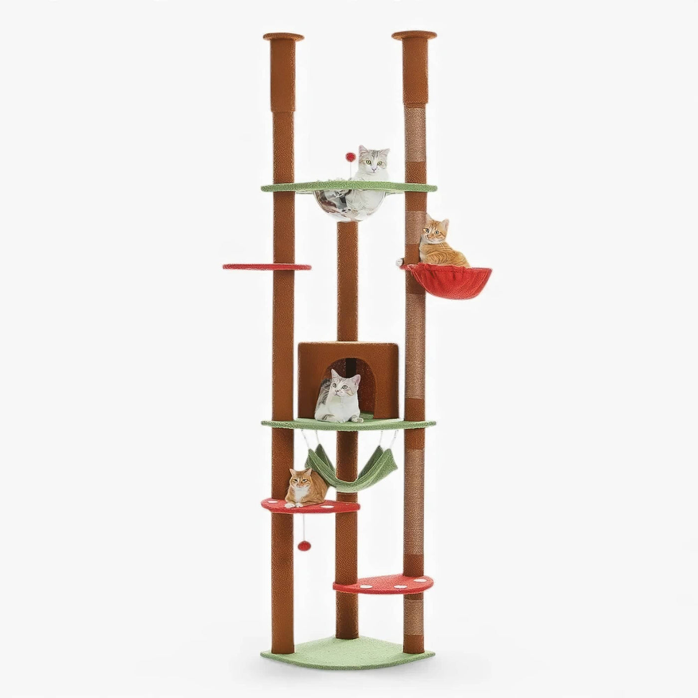 Arbre à chat plafond marron