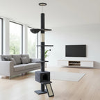 Arbre à chat plafond noir