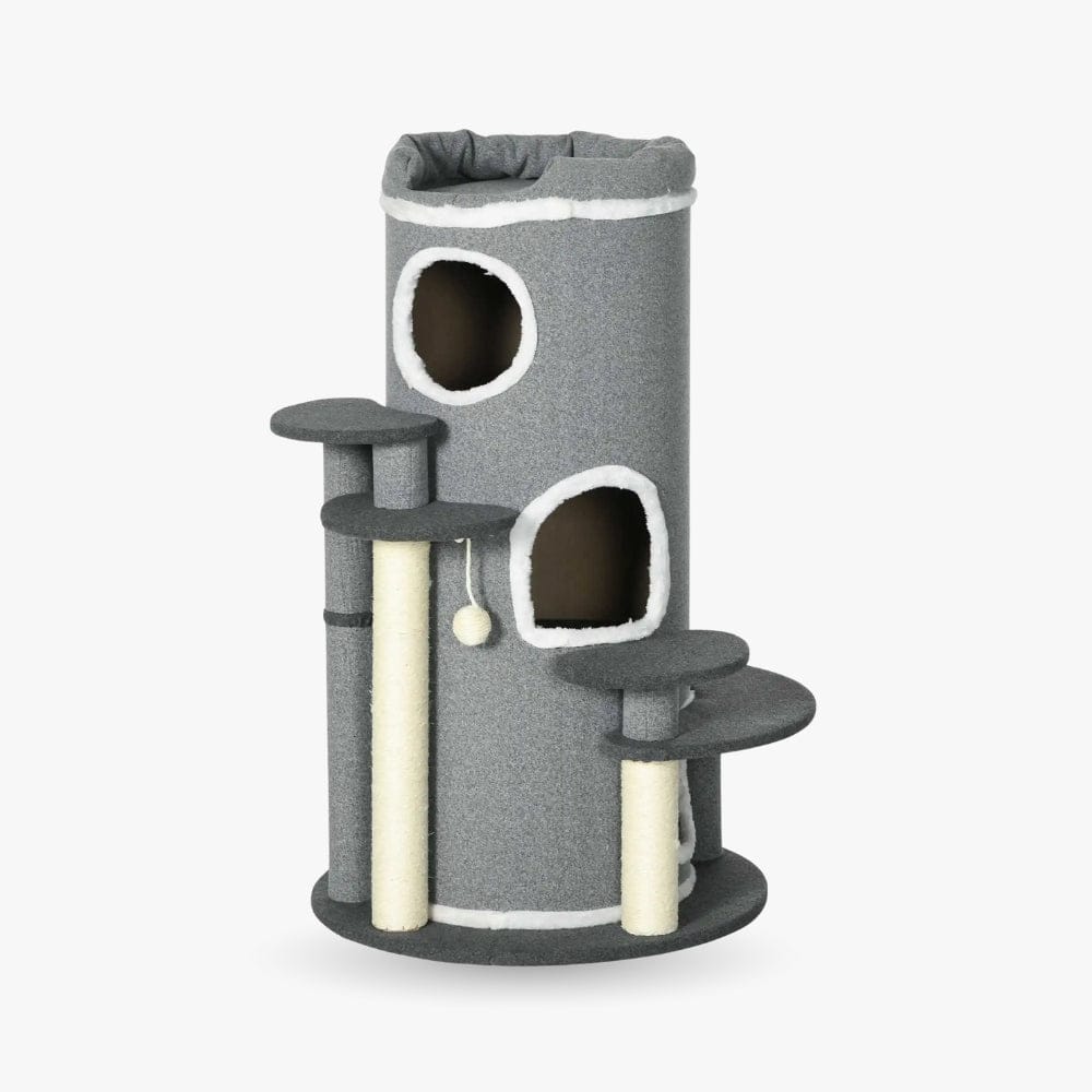 Arbre à chat tube gris