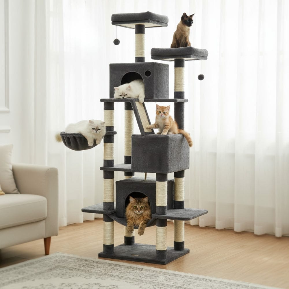 Arbre à chat XXL noir